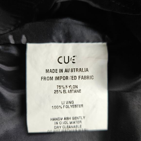 Cue Australia Black Sleeveless Asymmetrical Dress Size 4 - Picture 6 of 9
